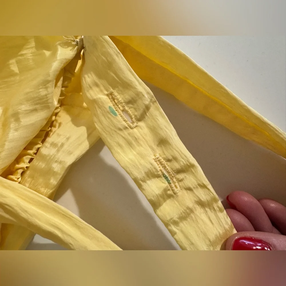 Free People Intimately Yellow Pajama Romper • Size M • NWT - Picture 5 of 6